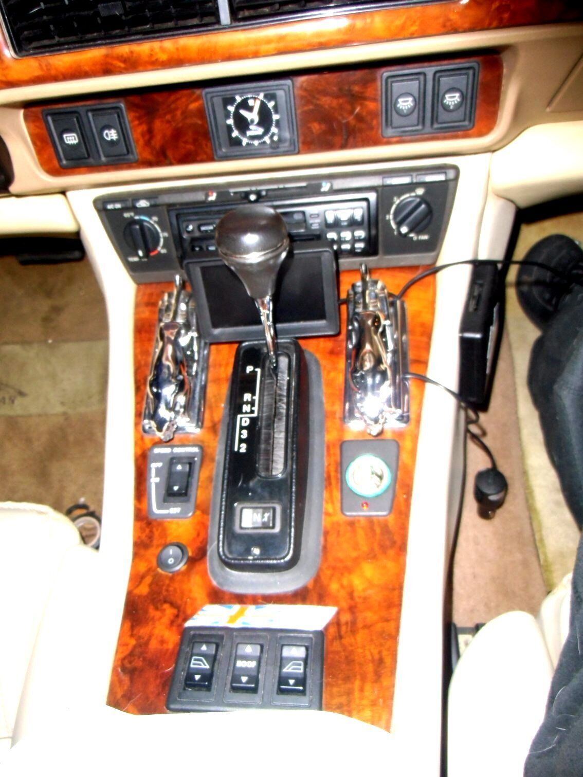 Centre console showing reversing camera monitor switch installation