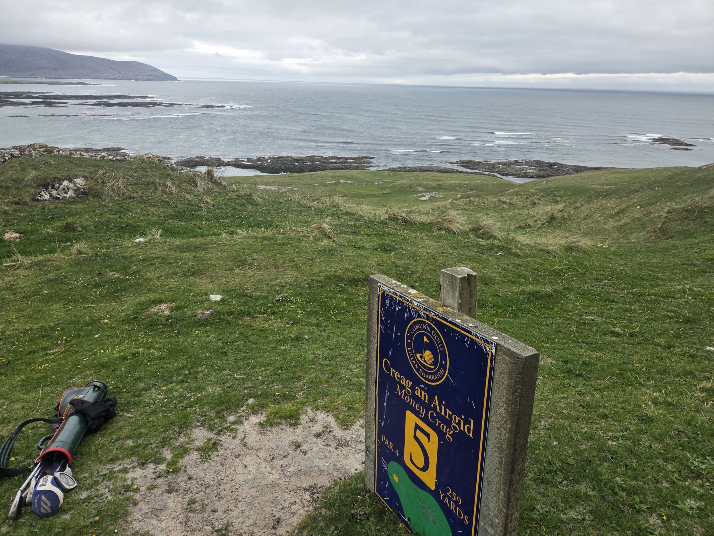 Golf course on Barra with coastal views